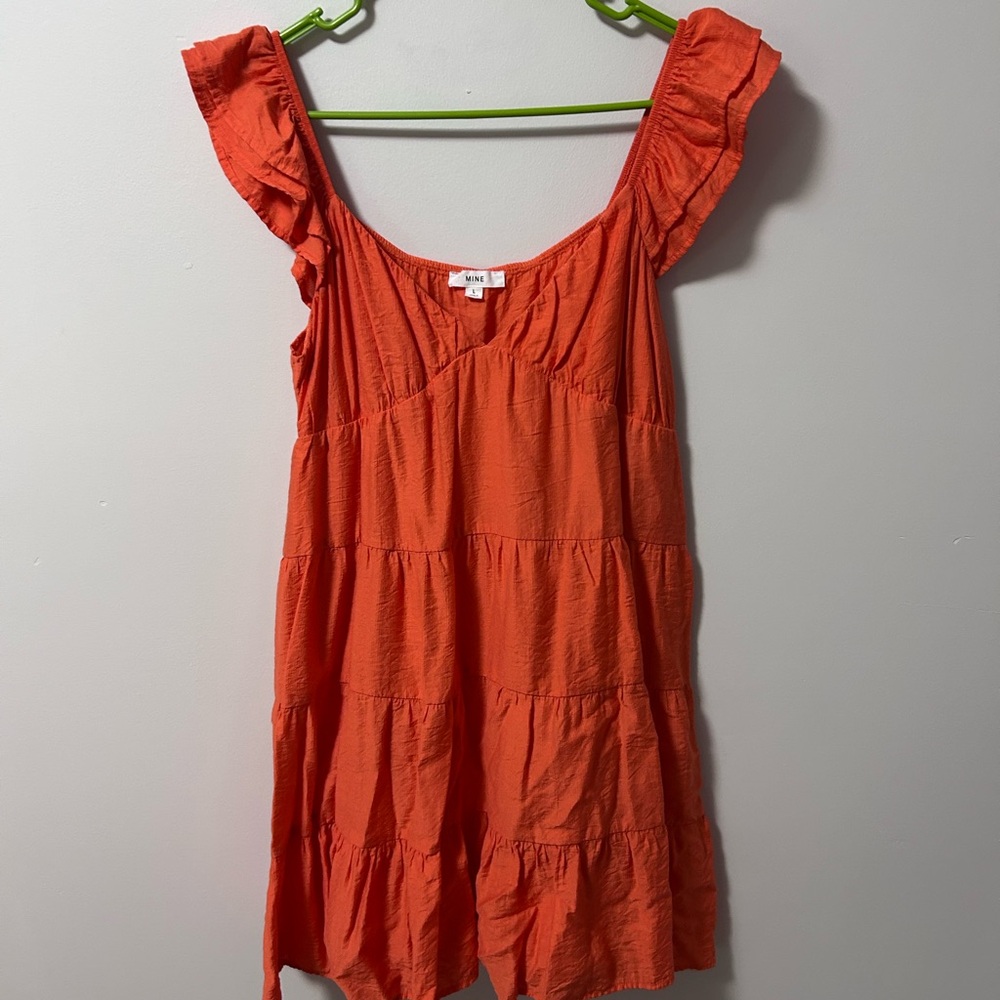 Orange Cute Mini Dress